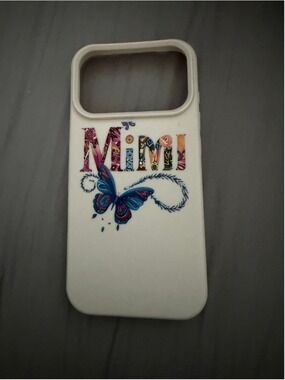Unbranded iPhone 17 Pro Case One Size Beige Blue Butterfly Mimi